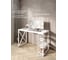 Стол письменный Solarius Loft, 120x60x76.5 см, открытая тумба с тремя полками, компьютерный стол белого цвета с белыми металлическими крестообразными ножками stol-tumba-3polki-bel-12060-krest-white 2