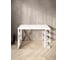 Стол письменный Solarius Loft, 120x60x76.5 см, открытая тумба с тремя полками, компьютерный стол белого цвета с белыми металлическими крестообразными ножками stol-tumba-3polki-bel-12060-krest-white 3