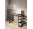 Стол письменный Solarius Loft, 100x60x76.5 см, открытая тумба с тремя полками, компьютерный стол цвета черного оникса с черными металлическими Лофт ножками stol-tumba-3polki-onix-10060-black 2