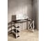 Стол письменный Solarius Loft, 100x60x76.5 см, открытая тумба с тремя полками, компьютерный стол цвета венге с белыми металлическими крестообразными ножками stol-tumba-3polki-ven-10060-krest-white 1