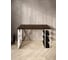 Стол письменный Solarius Loft, 100x60x76.5 см, открытая тумба с тремя полками, компьютерный стол цвета венге с белыми металлическими крестообразными ножками stol-tumba-3polki-ven-10060-krest-white 3