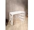 Стол письменный Solarius Loft, 110x60x76.5 см, открытая тумба с тремя полками, компьютерный стол белого цвета с белыми металлическими крестообразными ножками stol-tumba-3polki-bel-11060-krest-white 4