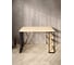 Стол письменный Solarius Loft, 120x60x76.5 см, открытая тумба с тремя полками, компьютерный стол без шлифовки и покраски с черными металлическими Z-образными ножками stol-tumba-3polki-net-12060-Z-black 3