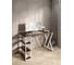 Стол письменный Solarius Loft, 100x60x76.5 см, открытая тумба с тремя полками, компьютерный стол цвета темного дуба с белыми металлическими Z-образными ножками stol-tumba-3polki-temd-10060-Z-white 1