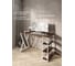 Стол письменный Solarius Loft, 100x60x76.5 см, открытая тумба с тремя полками, компьютерный стол цвета темного дуба с белыми металлическими Z-образными ножками stol-tumba-3polki-temd-10060-Z-white 2