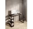Стол письменный Solarius Loft, 100x60x76.5 см, открытая тумба с тремя полками, компьютерный стол цвета венге с черными металлическими Лофт ножками stol-tumba-3polki-ven-10060-black 1