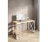 Стол письменный Solarius Loft, 120x60x76.5 см, открытая тумба с тремя полками, компьютерный стол без шлифовки и покраски с белыми металлическими крестообразными ножками stol-tumba-3polki-net-12060-krest-white 1
