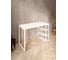 Стол письменный Solarius Loft, 110x60x76.5 см, открытая тумба с тремя полками, компьютерный стол белого цвета с белыми металлическими Лофт ножками stol-tumba-3polki-bel-11060-white 4