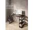 Стол письменный Solarius Loft, 100x60x76.5 см, открытая тумба с тремя полками, компьютерный стол цвета венге с черными металлическими Z-образными ножками stol-tumba-3polki-ven-10060-Z-black 2