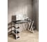 Стол письменный Solarius Loft, 120x60x76.5 см, открытая тумба с тремя полками, компьютерный стол цвета черного оникса с белыми металлическими Z-образными ножками stol-tumba-3polki-onix-12060-Z-white 1