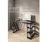 Стол письменный Solarius Loft, 140x60x76.5 см, открытая тумба с тремя полками, компьютерный стол цвета черного оникса с черными металлическими Z-образными ножками stol-tumba-3polki-onix-14060-Z-black 2