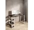 Стол письменный Solarius Loft, 130x60x76.5 см, открытая тумба с тремя полками, компьютерный стол цвета венге с белыми металлическими Лофт ножками stol-tumba-3polki-ven-13060-white 1