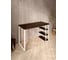 Стол письменный Solarius Loft, 130x60x76.5 см, открытая тумба с тремя полками, компьютерный стол цвета венге с белыми металлическими Лофт ножками stol-tumba-3polki-ven-13060-white 4