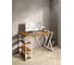 Стол письменный Solarius Loft, 140x60x76.5 см, открытая тумба с тремя полками, компьютерный стол цвета ольхи с белыми металлическими Z-образными ножками stol-tumba-3polki-olha-14060-Z-white 1