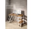 Стол письменный Solarius Loft, 140x60x76.5 см, открытая тумба с тремя полками, компьютерный стол цвета ольхи с белыми металлическими Z-образными ножками stol-tumba-3polki-olha-14060-Z-white 2