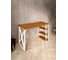 Стол письменный Solarius Loft, 120x60x76.5 см, открытая тумба с тремя полками, компьютерный стол цвета ольхи с белыми металлическими крестообразными ножками stol-tumba-3polki-olha-12060-krest-white 4