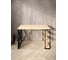 Стол письменный Solarius Loft, 130x60x76.5 см, открытая тумба с тремя полками, компьютерный стол без шлифовки и покраски с черными металлическими крестообразными ножками stol-tumba-3polki-net-13060-krest-black 3