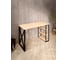 Стол письменный Solarius Loft, 130x60x76.5 см, открытая тумба с тремя полками, компьютерный стол без шлифовки и покраски с черными металлическими крестообразными ножками stol-tumba-3polki-net-13060-krest-black 4