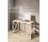 Стол письменный Solarius Loft, 130x60x76.5 см, открытая тумба с тремя полками, компьютерный стол без шлифовки и покраски с белыми металлическими крестообразными ножками stol-tumba-3polki-net-13060-krest-white 2