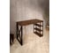 Стол письменный Solarius Loft, 130x60x76.5 см, открытая тумба с тремя полками, компьютерный стол цвета темного дуба с черными металлическими крестообразными ножками stol-tumba-3polki-temd-13060-krest-black 4