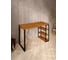 Стол письменный Solarius Loft, 130x60x76.5 см, открытая тумба с тремя полками, компьютерный стол цвета ольхи с черными металлическими Лофт ножками stol-tumba-3polki-olha-13060-black 4