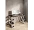 Стол письменный Solarius Loft, 140x60x76.5 см, открытая тумба с тремя полками, компьютерный стол цвета венге с белыми металлическими Z-образными ножками stol-tumba-3polki-ven-14060-Z-white 1