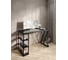 Стол письменный Solarius Loft, 130x60x76.5 см, открытая тумба с тремя полками, компьютерный стол цвета черного оникса с черными металлическими Z-образными ножками stol-tumba-3polki-onix-13060-Z-black 1