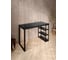 Стол письменный Solarius Loft, 140x60x76.5 см, открытая тумба с тремя полками, компьютерный стол цвета черного оникса с черными металлическими Лофт ножками stol-tumba-3polki-onix-14060-black 4
