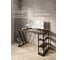 Стол письменный Solarius Loft, 130x60x76.5 см, открытая тумба с тремя полками, компьютерный стол цвета темного дуба с черными металлическими Z-образными ножками stol-tumba-3polki-temd-13060-Z-black 2