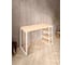 Стол письменный Solarius Loft, 130x60x76.5 см, открытая тумба с тремя полками, компьютерный стол без шлифовки и покраски с белыми металлическими Лофт ножками stol-tumba-3polki-net-13060-white 4