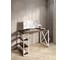 Стол письменный Solarius Loft, 120x60x76.5 см, открытая тумба с тремя полками, компьютерный стол цвета темного дуба с белыми металлическими крестообразными ножками stol-tumba-3polki-temd-12060-krest-white 1