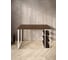 Стол письменный Solarius Loft, 120x60x76.5 см, открытая тумба с тремя полками, компьютерный стол цвета темного дуба с белыми металлическими Лофт ножками stol-tumba-3polki-temd-12060-white 3