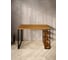 Стол письменный Solarius Loft, 140x60x76.5 см, открытая тумба с тремя полками, компьютерный стол цвета ольхи с черными металлическими Лофт ножками stol-tumba-3polki-olha-14060-black 3