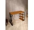 Стол письменный Solarius Loft, 140x60x76.5 см, открытая тумба с тремя полками, компьютерный стол цвета ольхи с черными металлическими Z-образными ножками stol-tumba-3polki-olha-14060-Z-black 4