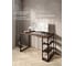 Стол письменный Solarius Loft, 120x60x76.5 см, открытая тумба с тремя полками, компьютерный стол цвета темного дуба с черными металлическими Лофт ножками stol-tumba-3polki-temd-12060-black 2