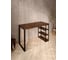 Стол письменный Solarius Loft, 120x60x76.5 см, открытая тумба с тремя полками, компьютерный стол цвета темного дуба с черными металлическими Лофт ножками stol-tumba-3polki-temd-12060-black 4