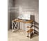 Стол письменный Solarius Loft, 140x60x76.5 см, открытая тумба с тремя полками, компьютерный стол цвета ольхи с белыми металлическими крестообразными ножками stol-tumba-3polki-olha-14060-krest-white 2
