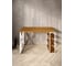 Стол письменный Solarius Loft, 140x60x76.5 см, открытая тумба с тремя полками, компьютерный стол цвета ольхи с белыми металлическими крестообразными ножками stol-tumba-3polki-olha-14060-krest-white 3