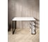 Стол письменный Solarius Loft, 140x60x76.5 см, открытая тумба с тремя полками, компьютерный стол белого цвета с черными металлическими Лофт ножками stol-tumba-3polki-bel-14060-black 3