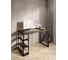 Стол письменный Solarius Loft, 90x60x76.5 см, открытая тумба с тремя полками, компьютерный стол цвета темного дуба с черными металлическими крестообразными ножками stol-tumba-3polki-temd-9060-krest-black 1