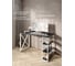 Стол письменный Solarius Loft, 90x60x76.5 см, открытая тумба с тремя полками, компьютерный стол цвета черного оникса с белыми металлическими крестообразными ножками stol-tumba-3polki-onix-9060-krest-white 2