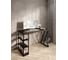 Стол письменный Solarius Loft, 90x60x76.5 см, открытая тумба с тремя полками, компьютерный стол цвета венге с черными металлическими Z-образными ножками stol-tumba-3polki-ven-9060-Z-black 1