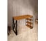 Стол письменный Solarius Loft, 90x60x76.5 см, открытая тумба с тремя полками, компьютерный стол цвета ольхи с черными металлическими крестообразными ножками stol-tumba-3polki-olha-9060-krest-black 4