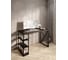 Стол письменный Solarius Loft, 90x60x76.5 см, открытая тумба с тремя полками, компьютерный стол цвета венге с черными металлическими крестообразными ножками stol-tumba-3polki-ven-9060-krest-black 1