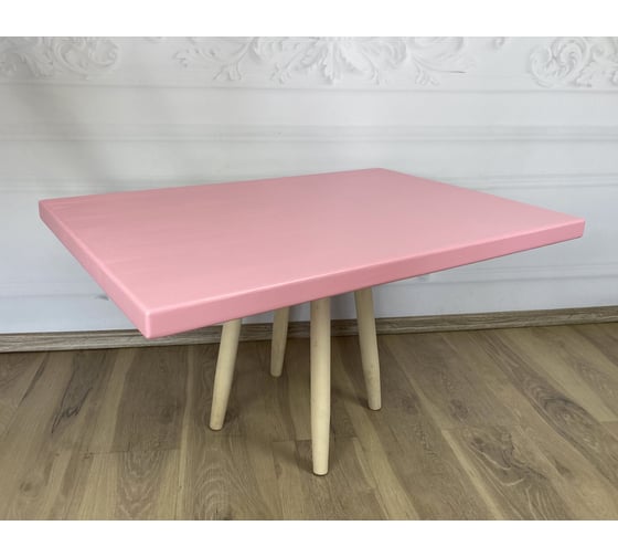 Столешница деревянная для стола Solarius 130x30x4 см, цвет розовый Stsosna13030roz