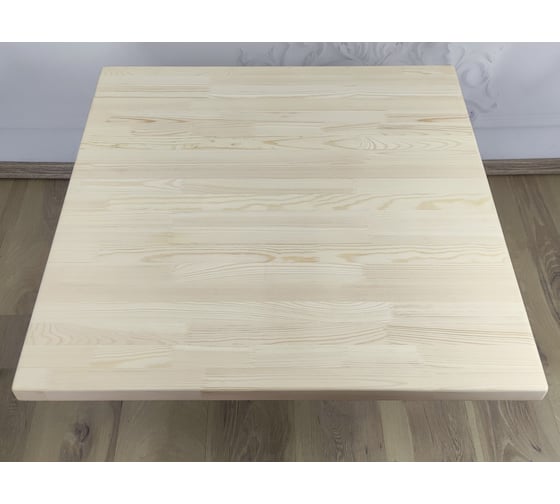 Столешница деревянная для стола Solarius 40x40x4 см, без шлифовки и покраски Stsosna4040net