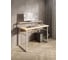 Стол компьютерный Solarius Loft, 130x60 см, с подставкой под монитор и полкой под столешницей, без шлифовки и покраски с белым металлическим каркасом stol-podstavka-polka-net-13060-white 1