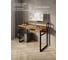 Стол компьютерный Solarius Loft, 90x60 см, с подставкой под монитор и полкой под столешницей, цвета ольхи с черным металлическим каркасом stol-podstavka-polka-olha-9060-black 2