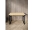 Стол компьютерный Solarius Loft, 90x60 см, с полкой под столешницей, без шлифовки и покраски с черным металлическим каркасом stol-polka-net-9060-black 3
