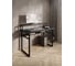 Стол компьютерный Solarius Loft, 140x60 см, с подставкой под монитор и полкой под столешницей, цвета черного оникса с черным металлическим каркасом stol-podstavka-polka-onix-14060-black 4